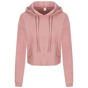 AWDis Just Hoods Womens/Ladies Girlie Cropped Hoodie / Dusty Pink